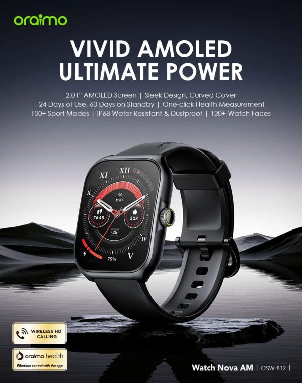 oraimo OSW-812 Watch Nova AM Smart Watch